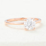 Round Solitaire Lab-Grown Diamond Engagement Ring