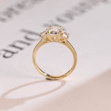 Stunning 1.0 - 2.0 CT Emerald Moissanite Engagement Ring with Three Stone Design 10