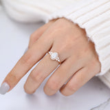 Oval Cluster Lab-Grown Diamond Engagement Ring