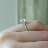 Pave Engagement Ring Featuring 2.50 CT Round Moissanite 5