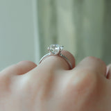 Pave Engagement Ring Featuring 2.50 CT Round Moissanite 4