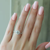 Pave Engagement Ring Featuring 2.50 CT Round Moissanite 3