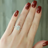 Pave Engagement Ring Featuring 4.0 CT Radiant Moissanite 2