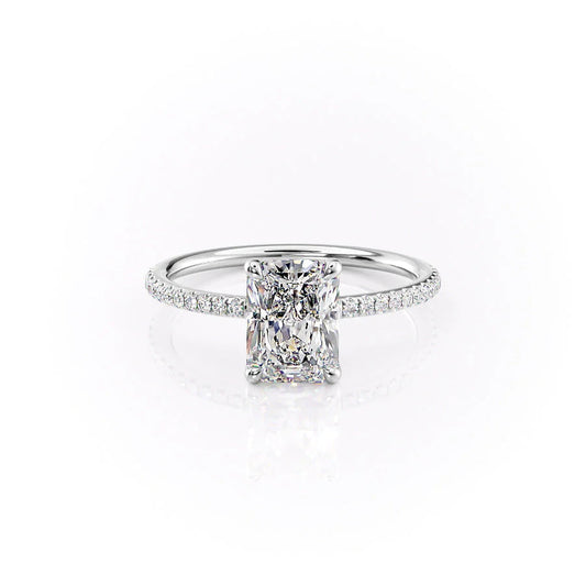 Pave Engagement Ring Featuring 4.0 CT Radiant Moissanite 1