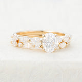 Oval Pave Lab Grown Diamond Bridal Set
