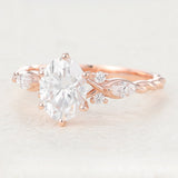 Oval Cluster Lab-Grown Diamond Engagement Ring