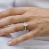 Oval Pave Lab Grown Diamond Engagement Ring