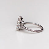 Pear Pave Lab Grown Diamond Engagement Ring