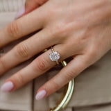 Cushion Pave Lab Grown Diamond Engagement Ring