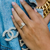 Oval Hidden Halo Lab Grown Diamond Engagement Ring
