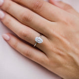Oval Hidden Halo Lab Grown Diamond Engagement Ring