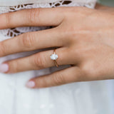 Oval Hidden Halo Lab Grown Diamond Engagement Ring