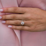 Cushion Pave Lab Grown Diamond Engagement Ring