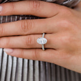 Oval Pave Lab Grown Diamond Engagement Ring