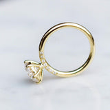 Round Pave Lab Grown Diamond Engagement Ring