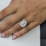 Radiant Halo & Pave Lab Grown Diamond Engagement Ring