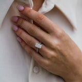 Radiant Pave Lab Grown Diamond Engagement Ring