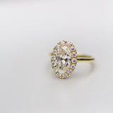 Oval Halo Lab Grown Diamond Engagement Ring
