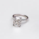 Cushion Pave Lab Grown Diamond Engagement Ring