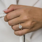 Cushion Pave Lab Grown Diamond Engagement Ring