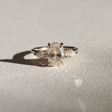 1.0 CT Oval Moissanite Three Stone Style Engagement Ring - farrellouise