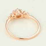 Round Cluster Lab-Grown Diamond Engagement Ring