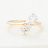 0.78 TCW Pear Toi Et Moi Lab-Grown Diamond Engagement Ring