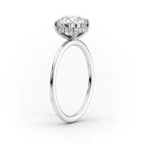 Hidden Halo Engagement Ring Featuring 2.0 CT Oval Moissanite 2