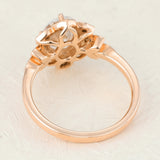 Oval Cluster Lab-Grown Diamond Engagement Ring