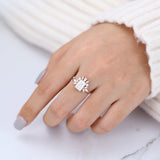 Emerald Cluster Lab-Grown Diamond Engagement Ring