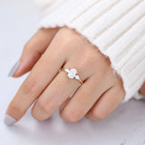 Oval Three Stone Lab-Grown Diamond Engagement Ring