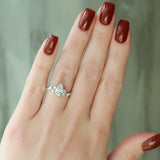 Cluster Engagement Ring Featuring 1.5 CT Pear Moissanite 4