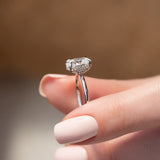 Hidden Halo Engagement Ring Featuring 2.0 CT Oval Moissanite 7