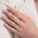 Hidden Halo Engagement Ring Featuring 2.0 CT Oval Moissanite 4