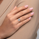 Hidden Halo Engagement Ring Featuring 2.0 CT Oval Moissanite 3