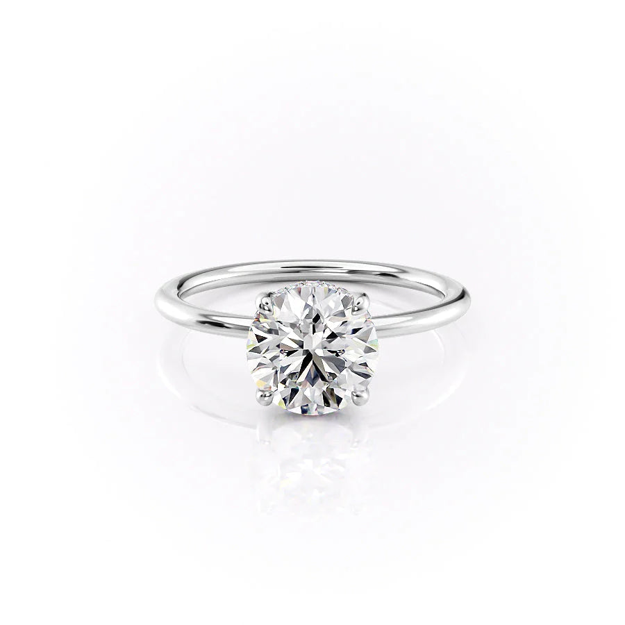 Hidden Halo Engagement Ring Featuring 2.50 CT Round Moissanite 1