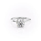 Hidden Halo Engagement Ring Featuring 2.50 CT Round Moissanite 1