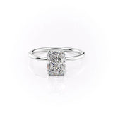 Hidden Halo Engagement Ring Featuring 1.5 CT Radiant Moissanite 1