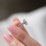 Pave Engagement Ring Featuring 2.0 CT Oval Moissanite 4