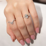 Pave Engagement Ring Featuring 2.0 CT Oval Moissanite 2