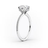 Pave Engagement Ring Featuring 2.0 CT Oval Moissanite 5