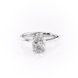 Solitaire Engagement Ring Featuring 1.50 CT Oval Moissanite 1