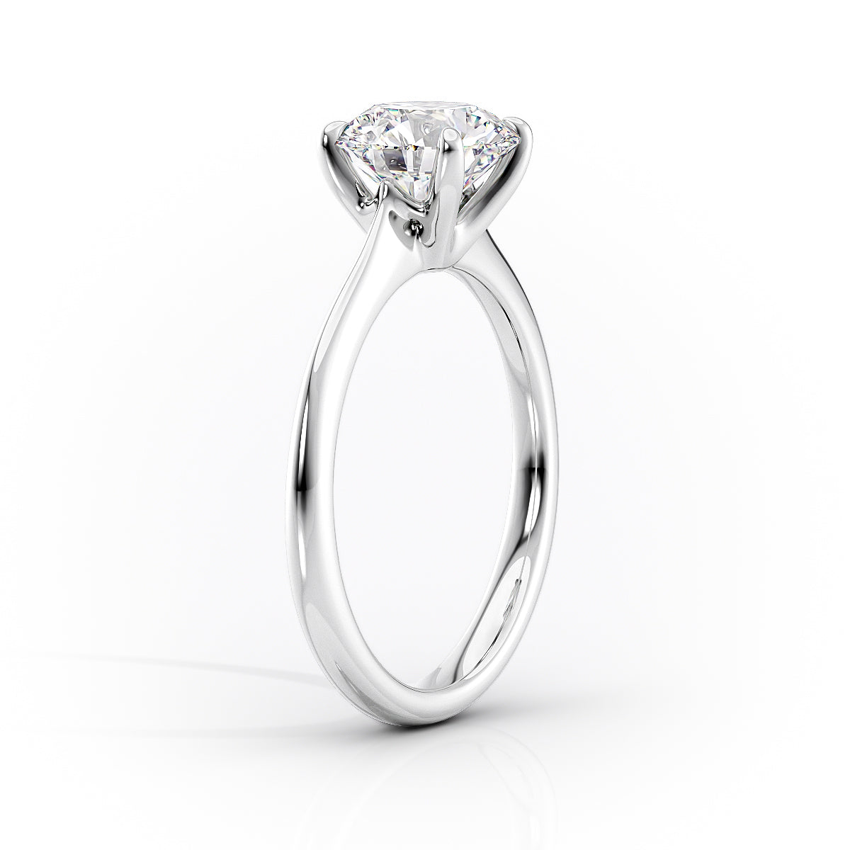 Solitaire Engagement Ring Featuring 1.50 CT Oval Moissanite 3