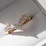 Curve Wedding Band Featuring 1.10 TCW Round Moissanite 2