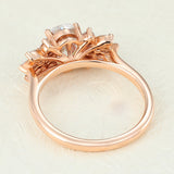 Oval Cluster Lab-Grown Diamond Engagement Ring