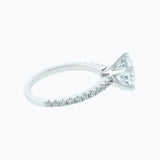 Round Pave Lab Grown Diamond Engagement Ring