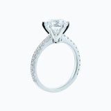 Round Pave Lab Grown Diamond Engagement Ring