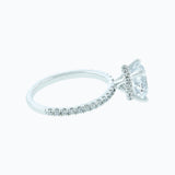 Round Hidden Halo & Pave Lab Grown Diamond Engagement Ring