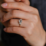 Stunning 1.0 - 2.0 CT Emerald Moissanite Engagement Ring With Cluster Design 6