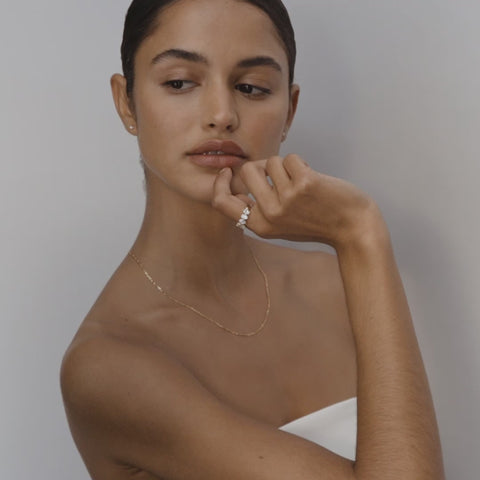 Six Stone Wedding Band Featuring 1.6 TCW Oval Moissanite 6